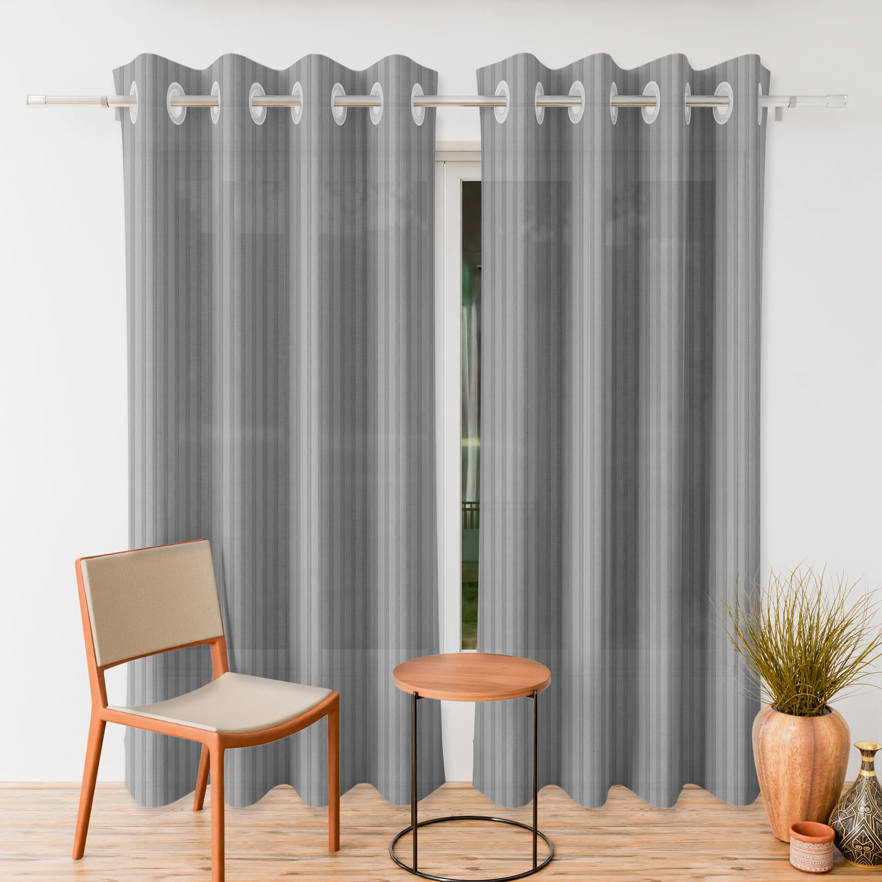 Heart Home Door Curtain | Sheer Door Curtains | Parda for Living Room | Bedroom Balcony Parda | Door Curtain Parda for Home D�cor | Lining Net | 7 Feet | Pack of 2 | Gray (B0CSCRD8CV) Amazon Price History, Amazon Price Tracker