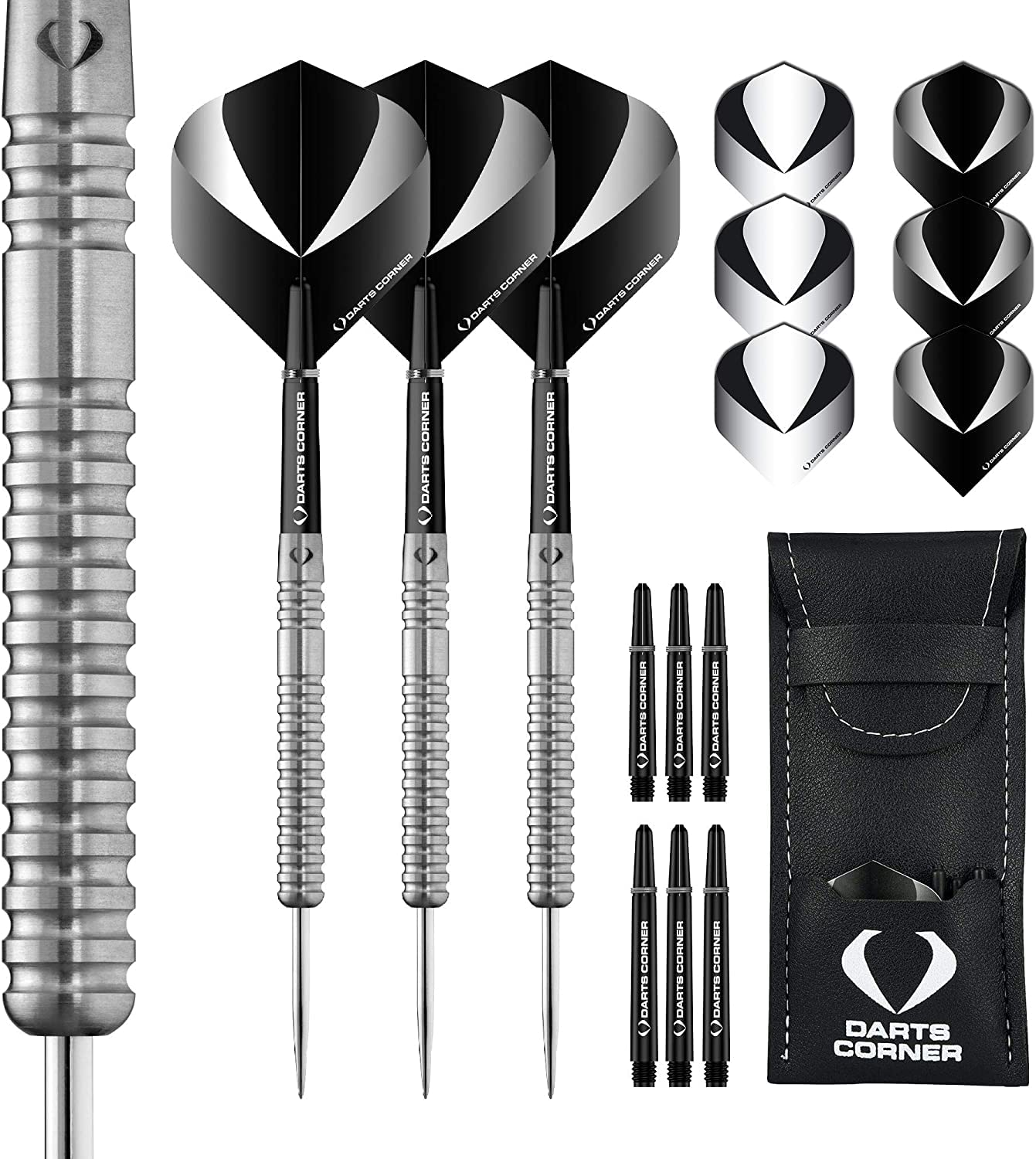 DESIGNA DARTS Corner Gallant Steel Tip Dart Set | Ringed Grip 90% Tungsten Barrel | M2, Personalised, 22g (D0690-PERS)