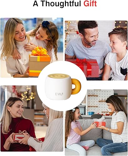 Miniatura 9 de EWA Altavoz Bluetooth, mini altavoz Bluetooth portátil con diseño creativo en forma de taza, IP67 impermeable, sonido fuerte y claro, regalo ideal