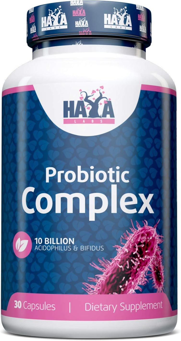 Haya Labs 10 Billion Acidophilus and Bifidus Probiotic Complex 30