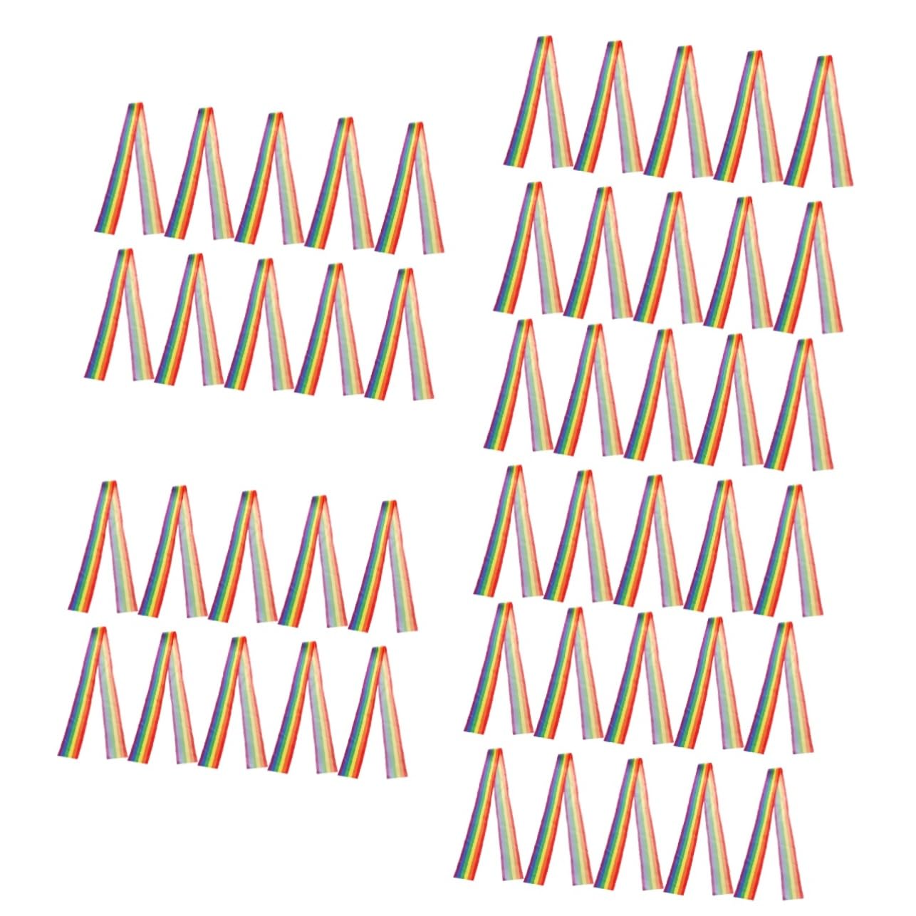 Ruban emballage polyester arc-en-ciel NUOBESTY lot de 5 pour cheveux