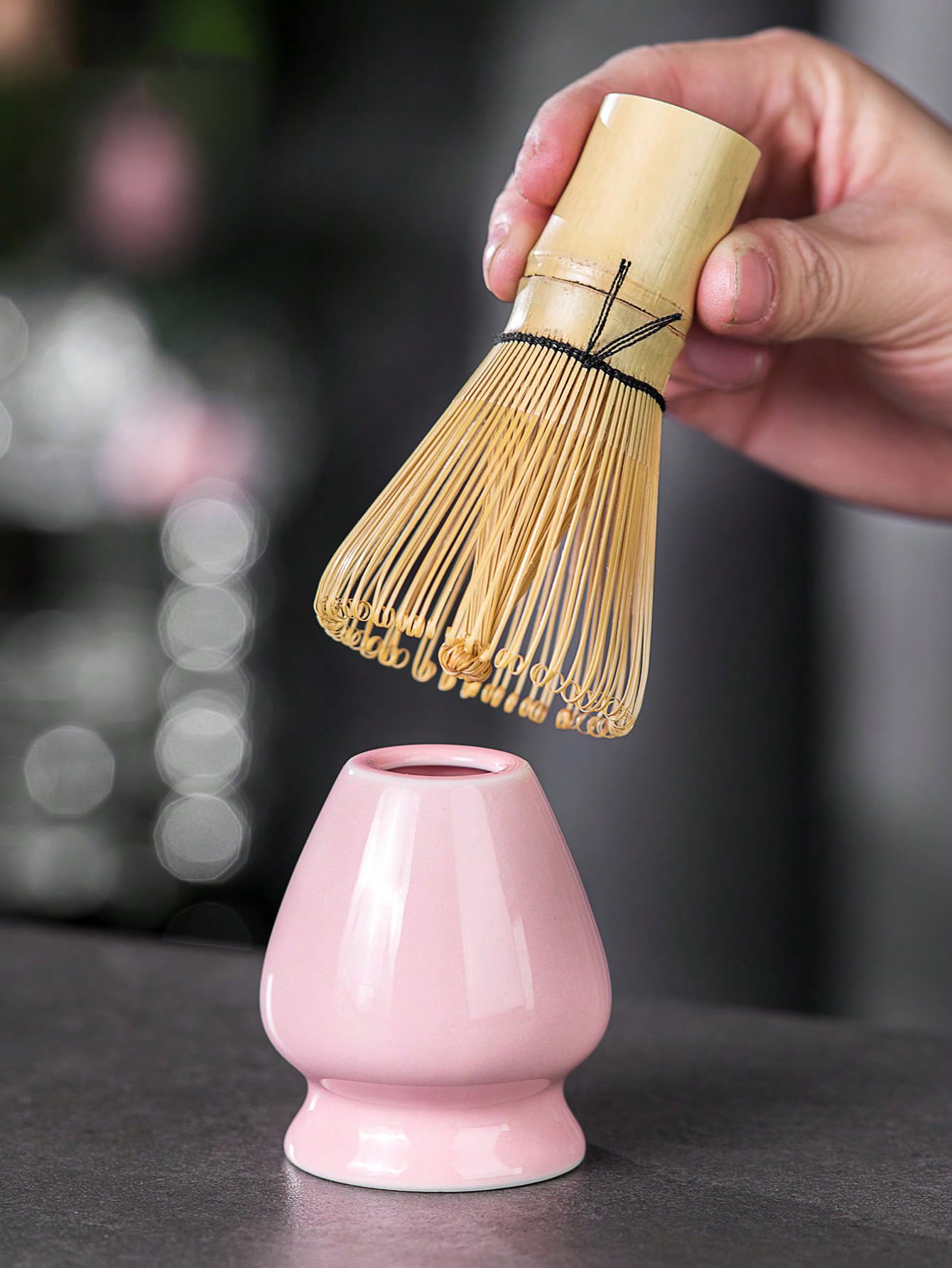 Matcha Schneebesen Set - Premium 7-teiliges traditionelles Matcha-Set mit Bambus-Schneebesen, Matcha-Tasse, Sieb & P-Lederetui - Komplettes Teezubehör & Geschenkset