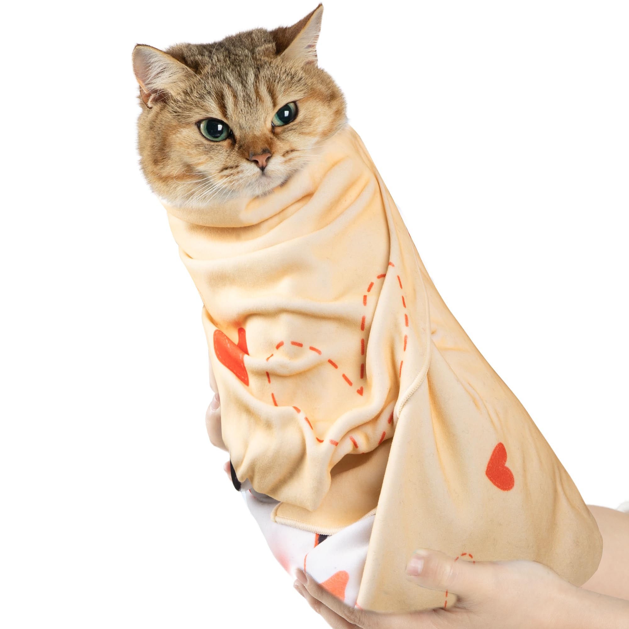 ZINGTERRA Cat Grooming Wrap,Anti-Escape Cat Wrap for Grooming,Self-Adherent Soft Cat Blanket to Wrap,Clip Nails, Anti-Bite, Anti-Scratch,Cat Calming