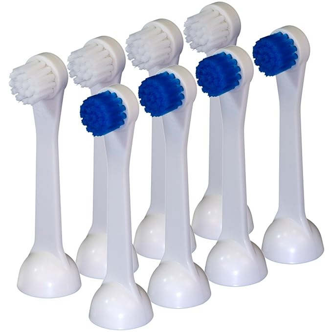 Cybersonic Classic Compact Replacement Brush Heads, 8 Pack