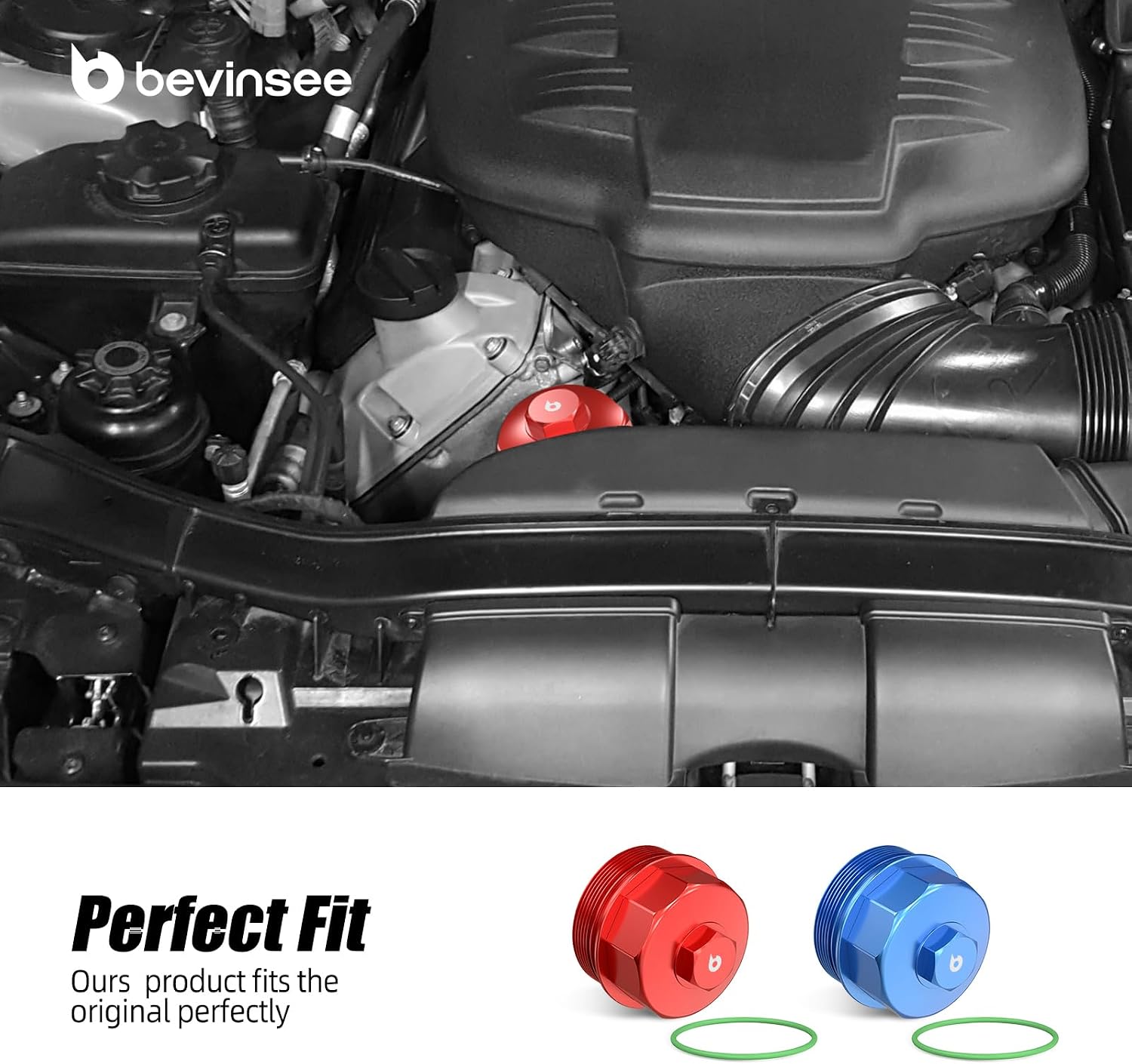 Bevinsee Oil Filtrar Housing Cap Aluminum Replaced 11427838009