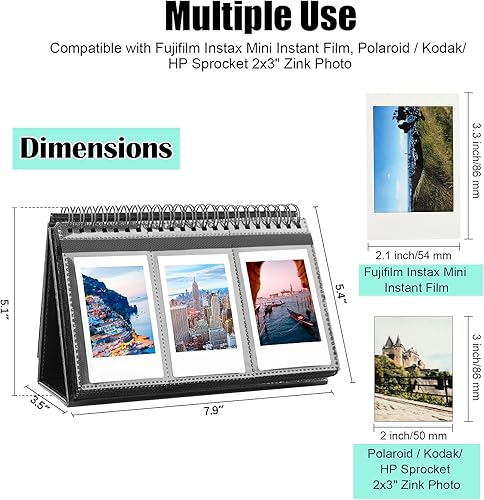 Miniatura 7 de Paquete de 2 álbumes de fotos para Fujifilm Instax Mini LiPlay 11 90 70 50S 26 25 9 8+ 8 7S / Mini Link SP-1 Impresora, Polaroid Snap SnapTouch