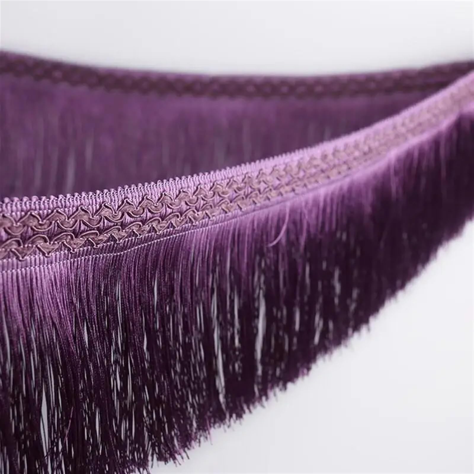 Fransenborte 12 YardCurtain Spitzenzubehör Quastenfransenbesatz DIY Gardinen Nähen Textildekorationszubehör(Pink)