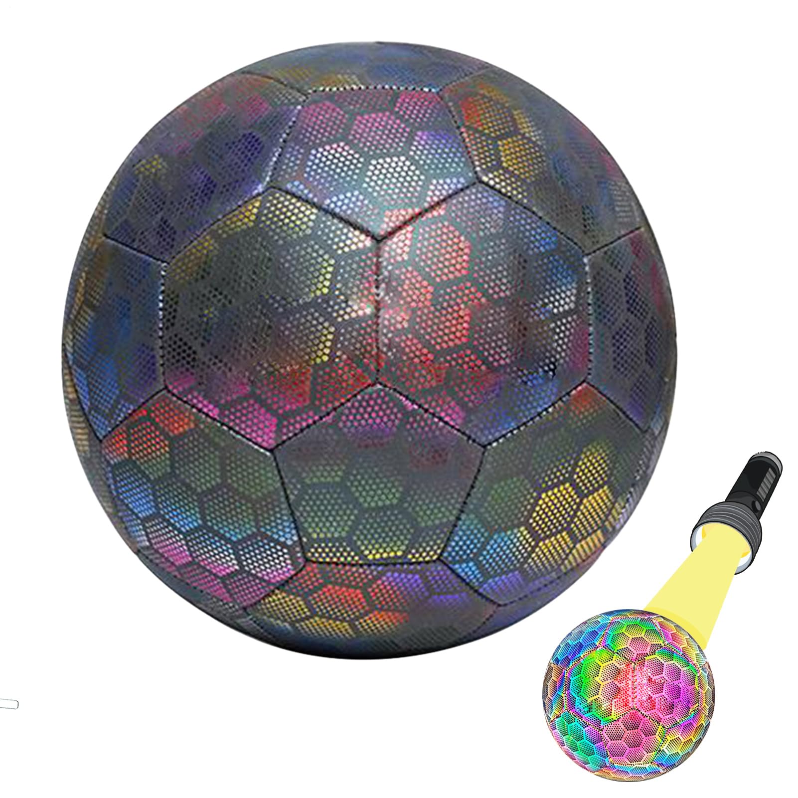 Pallone da calcio illuminato, pallone da calcio luminoso | Giocattolo riflettente per l'allenamento del - Fantastici prodotti sportivi giocattolo, attrezzatura per esercizi di fitness