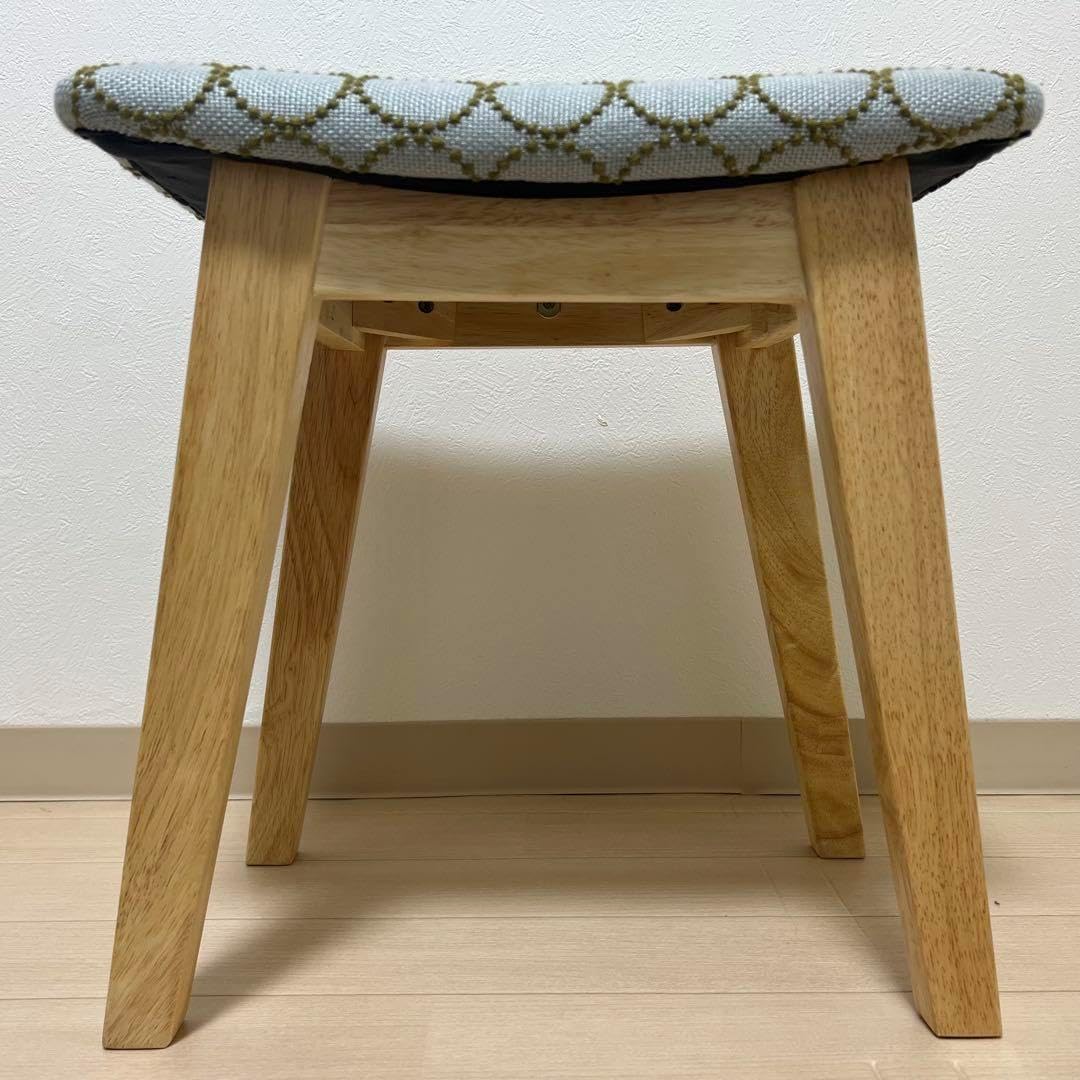 ミナペルホネン タンバリン 太脚 スクエア スツールライトブルー椅子