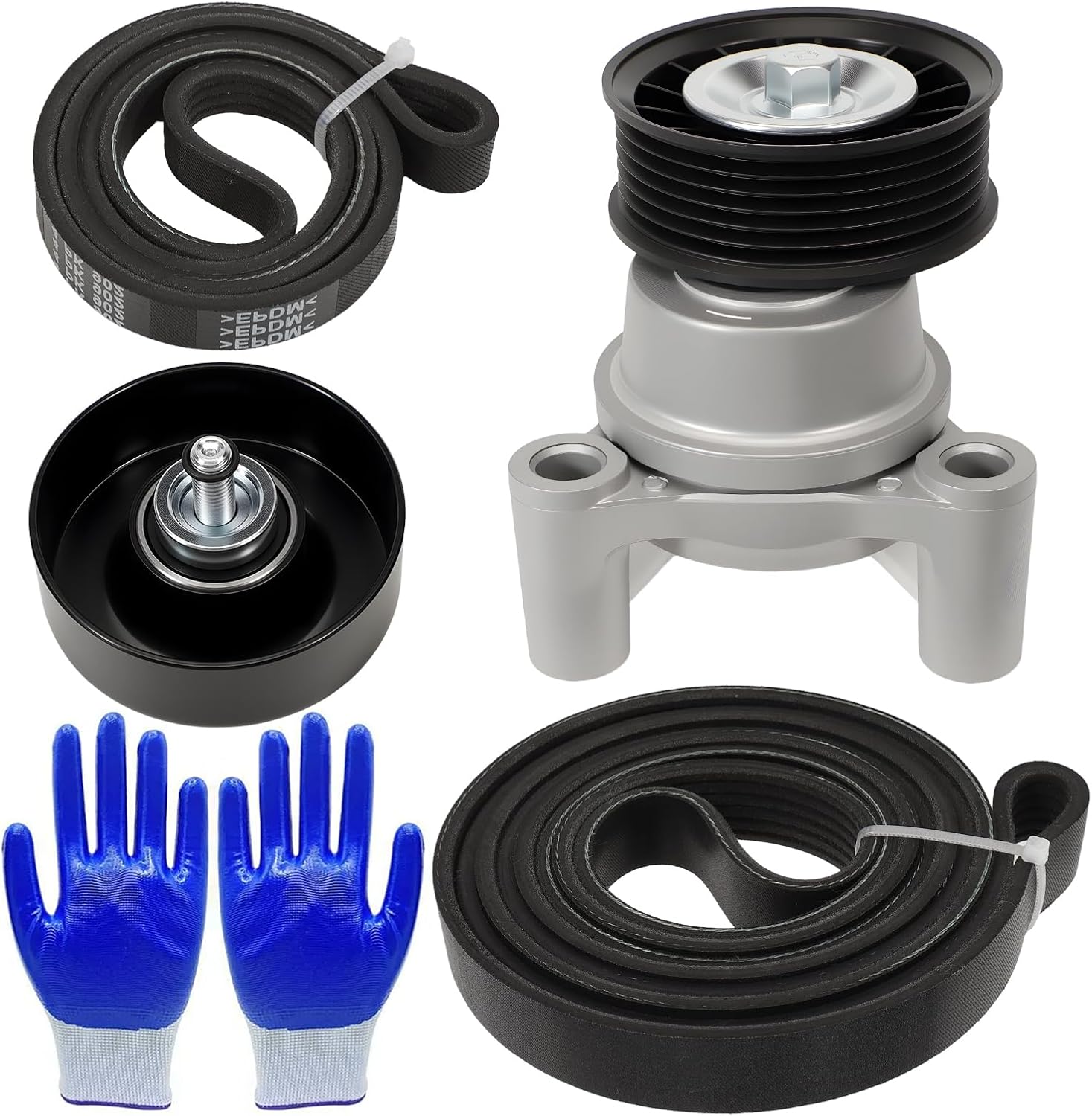 39083 Drive Belt Tensioner Pulley Compatible With Silverado 1500 Sierra 1500 2009 2010 2011 2012 2013 Avalanche 2009 Hummer H2 90K-39083A Serpentine Belt Drive 49275 19193110 88929140 12609719