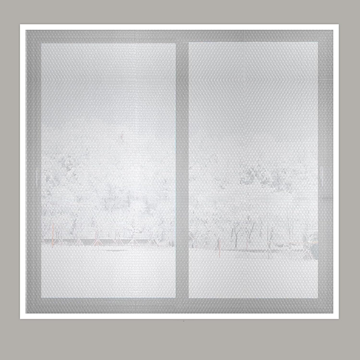 Weatherproofing Window Insulation Kit,Anti-Tearing EVA Translucent Window Film,Winter Cold Protection Keep Warm Window Curtain,Transparent Insulating Foil for Balcony,Custom (39 x 79in)