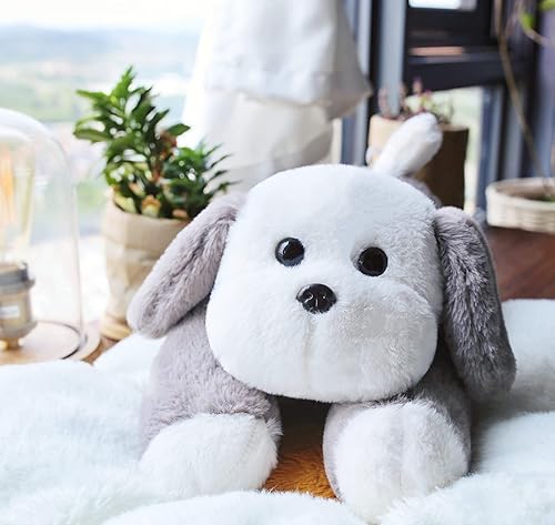 Miniatura 3 de uoozii Animales de peluche con peso de perro gris de 16 pulgadas, 3 libras, bonito juguete de felpa con peso, cómodo regalo para niños y adultos (16
