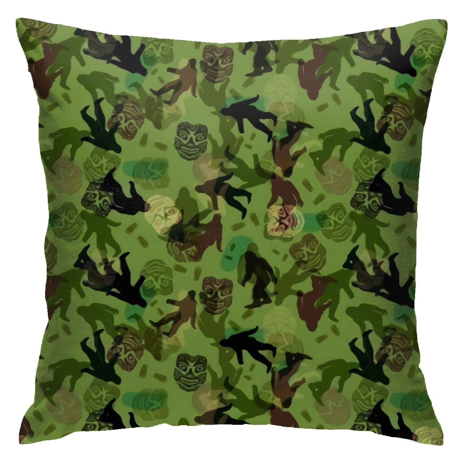 Pillow Cover Bigfoot Camo 45X45Cm Cushion Cover Funky Cushion Case Luxury Throw Pillow Case For Home Decorative Office Bedroom