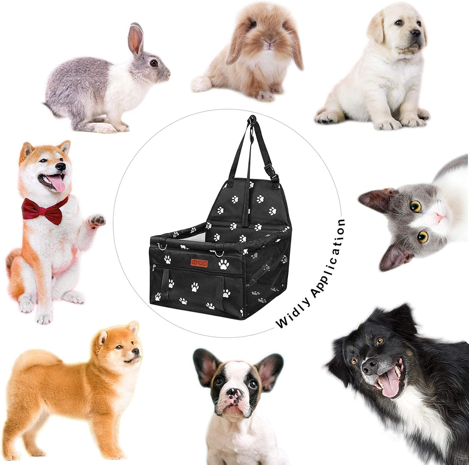 BYGD Car Seat for Dogs, Dog Car Basket with Leveling Support Rod, Car Accessory for Dogs, Suitable for Small and Medium Pets 8