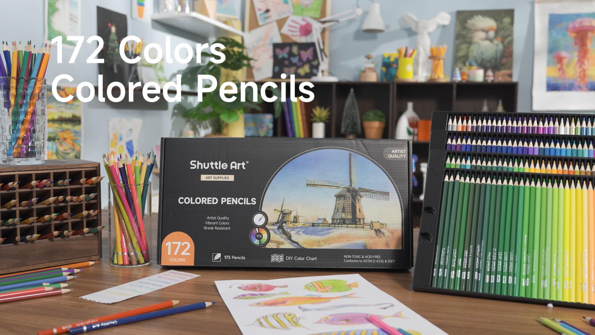 Amazon.com : Shuttle Art 172 Colored Pencils for Adult Coloring