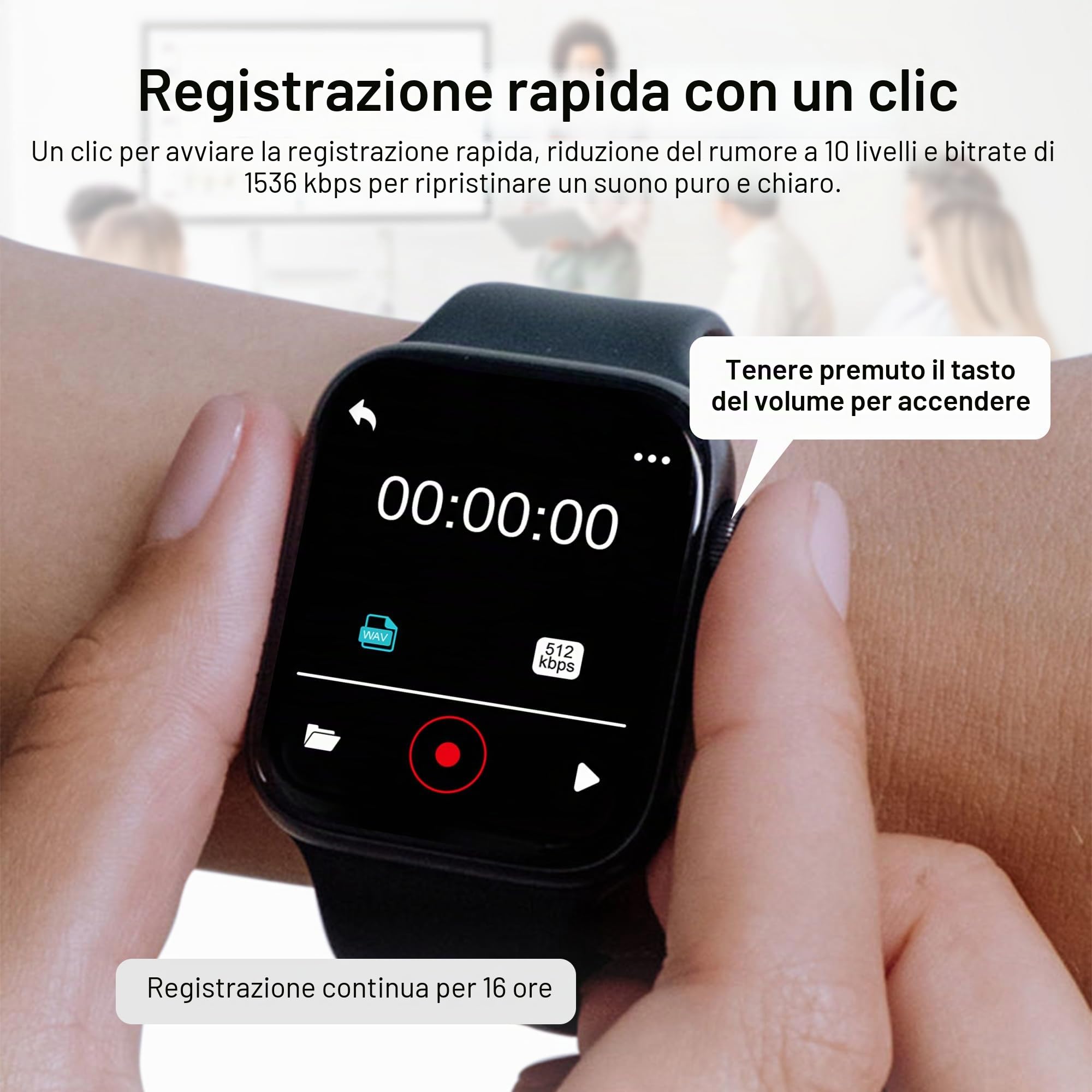 SWOFY Lettore MP3 32GB Bluetooth 5.3, Schermo Touch, Bracciale Sportivo – Registrazione HiFi, Tracciatore di Fitness, per Corsa/Palestra (Nero)