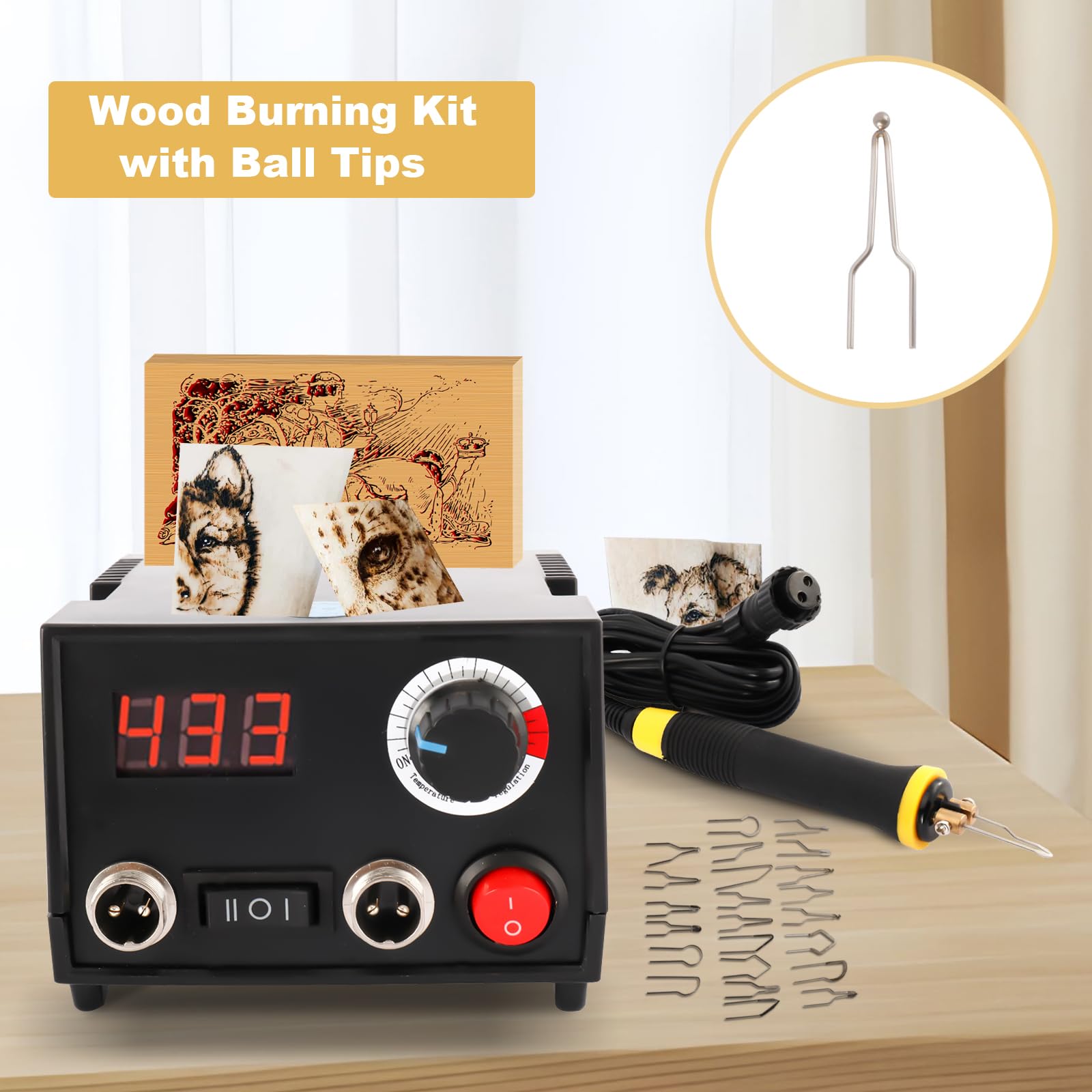 60W 110V Pyrography Machine / Wood Burning Tool