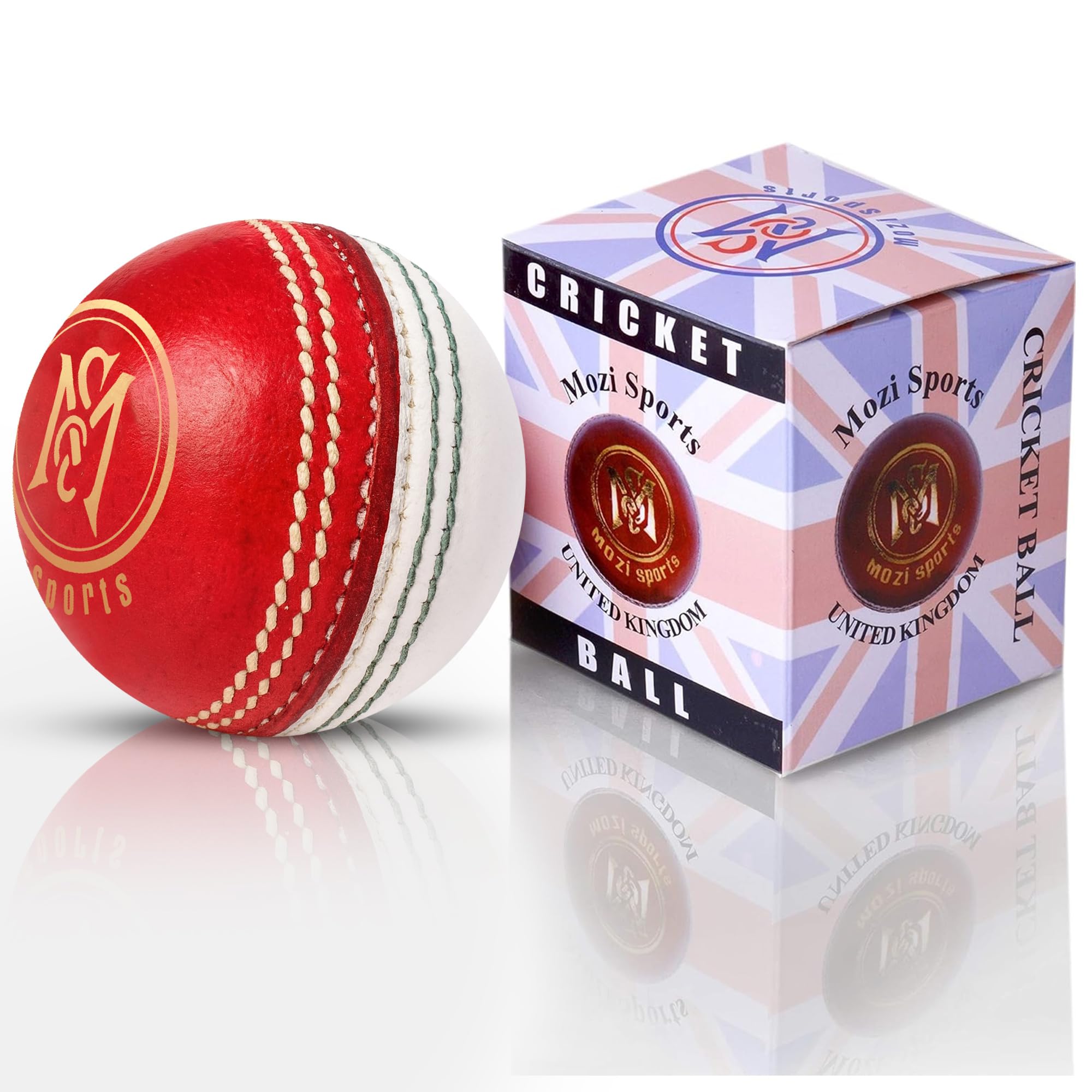 Leder Cricket Ball Senior Handgenähte Match-Qualitätsbälle Gewicht 5,50 Unzen