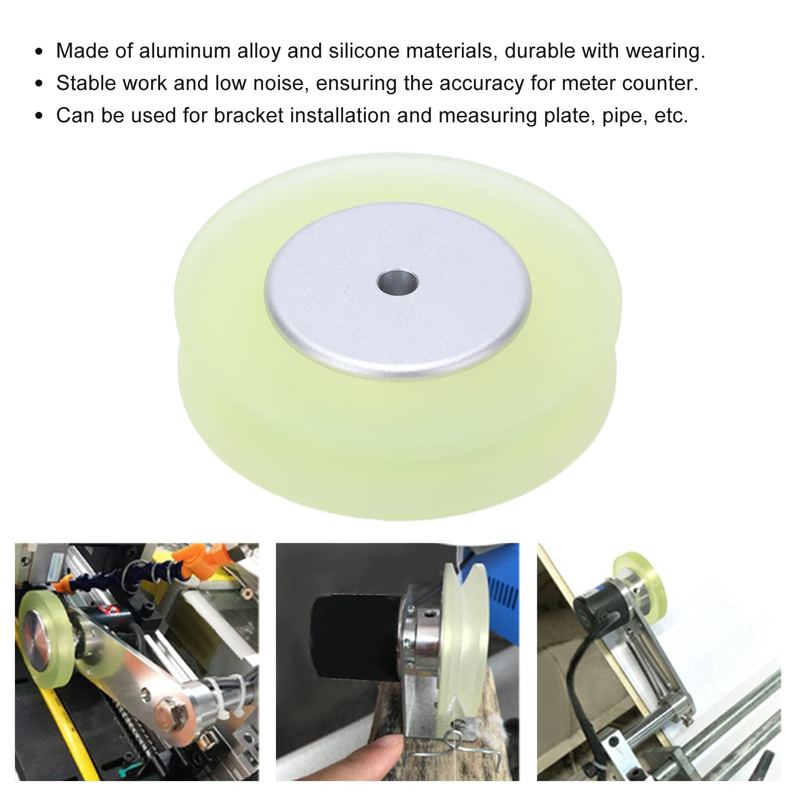 Length Counter Wheel Encoder Synchronization Wheel Anti Slip Wheel Accessories Meter Accessory Wear Resistant Wheel 67Mm Meter Counter 6Mm Frequency Counters (BEM-U15-XJL)