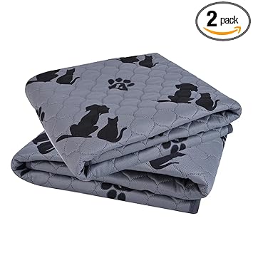 JUMEIHUI Washable Pee Pads for Dogs, Reusable Pee Pads for Dogs Non Slip,Pet Supplies Dog Pee Pads Extra Large,Playpen,Indoor 18X24?Pack of 2?