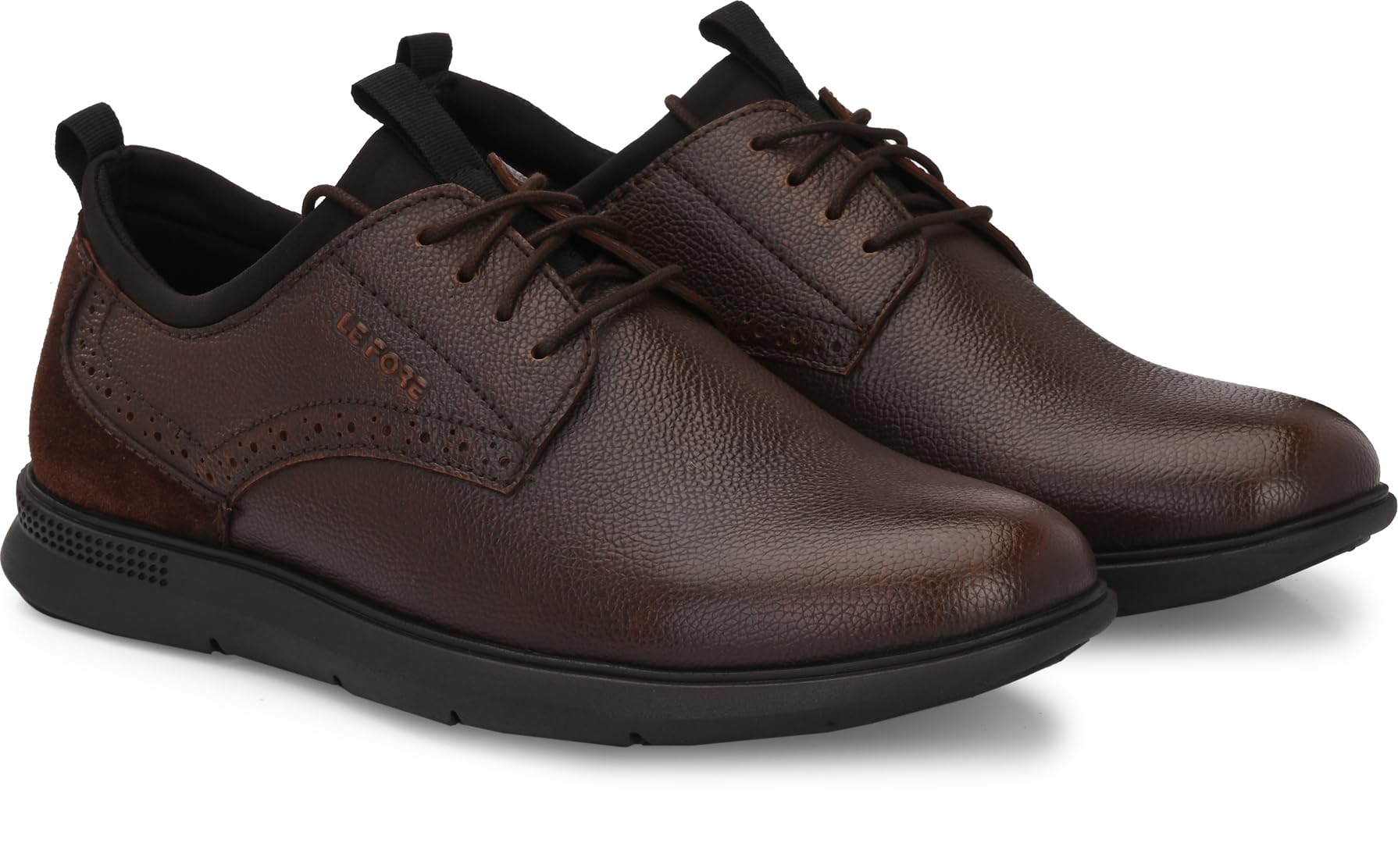 LE FORE Genuine Leather Dress Shoes for Men | Plain Oxford Dress Shoes | Leather Formal Shoes for Men | Handcrafted | Lightweight Sole Brown Shoes for Men (K5047BRN44) (B09GYNDZP7) Amazon Price History, Amazon Price Tracker