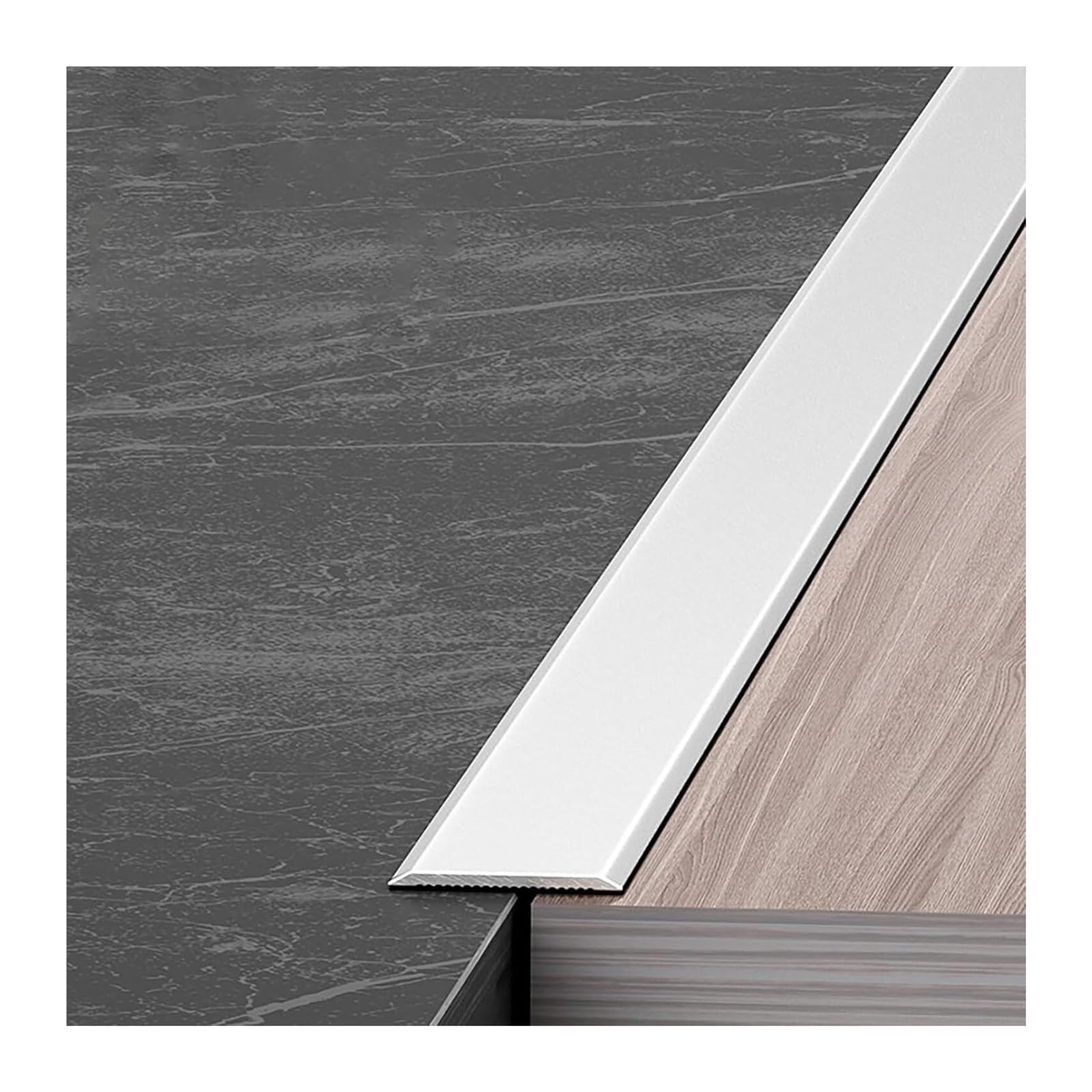 PALSINBY Transition Threshold Strip, Pack of 3 Anodized Aluminum Floor Transition Strips, 90cm, 10-60mm Width, Assorted Colors(Grey,W:10mm)