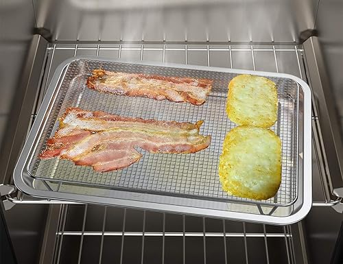 Miniatura 6 de Only Fire - Bandeja para hornear de acero inoxidable con rejilla para ahumadores y parrillas de pellets, accesorios para hornear de cocina