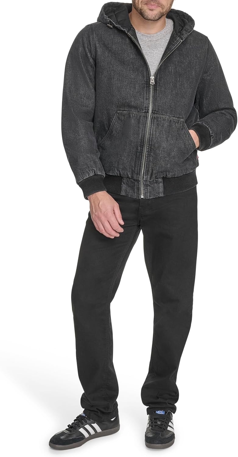 Levi's mens Hooded Workwear Bomber - Image 6