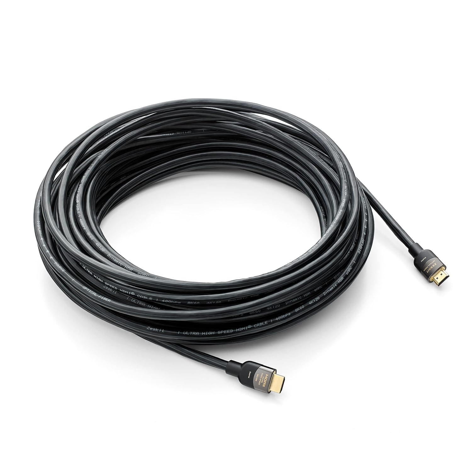 Zeskit Optical Fiber 10m (33ft) 48Gbps Ultra High Speed HDMI Cable 8K60 4K120 144Hz eARC HDR HDCP 2.2 2.3 Compatible with Dolby Vision Apple TV 4K Roku Sony LG Samsung Xbox Series X RTX 3080 PS4 PS5