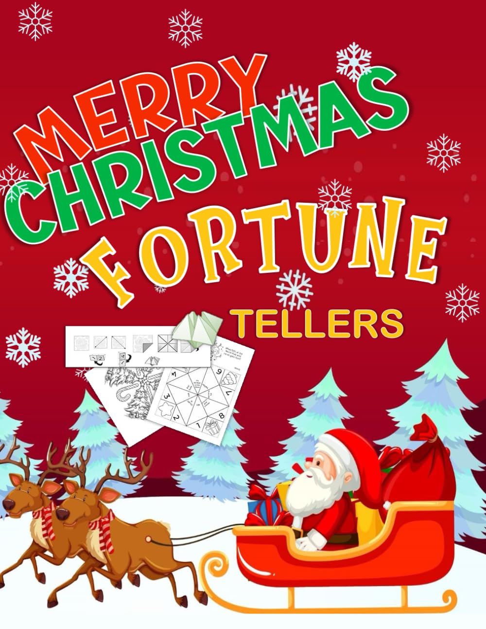 Christmas Fortune Tellers: Cut, Color and Fold Origami Paper Game