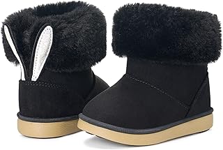 [KVbabby] キッズ ウィンターブーツ ムートンブーツ ガールズ ボーイズ 冬用 女の子 男の子 兎耳 可愛い 滑り止め ふわふわ 暖かい 13.0~17.5cm