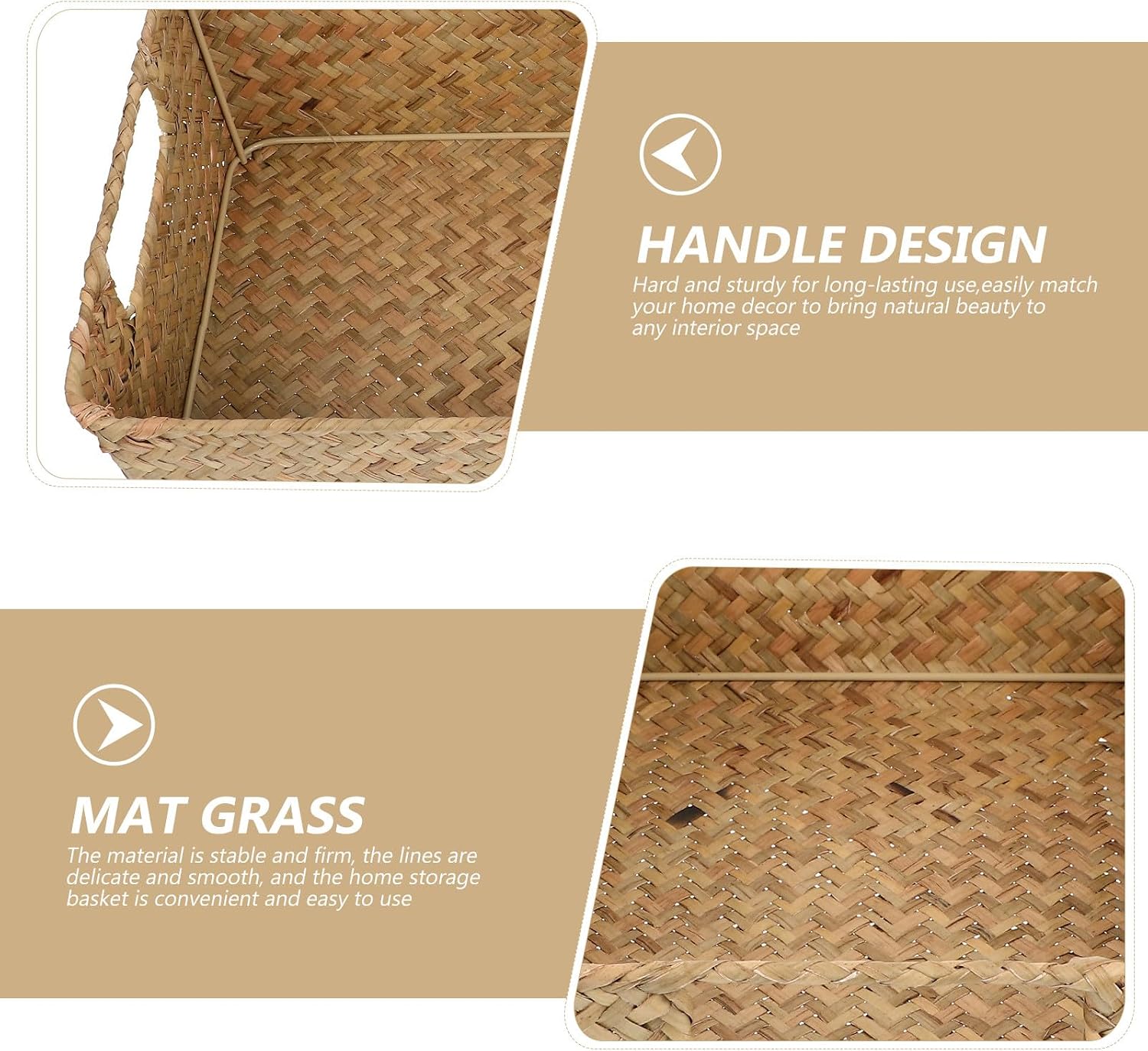 Woven Bread Basket Small Mat Grass Basket for Serving Xmas