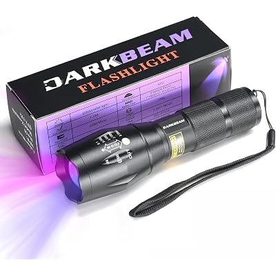 DARKBEAM UV 365nm and 395nm Light Wood's lamp Blacklight Ultraviolet Flashlight LED Portable Mini Handheld Torch, Detector for Dog Urine Pet Stains Anti-counterfeiting Identification, Resin Curing