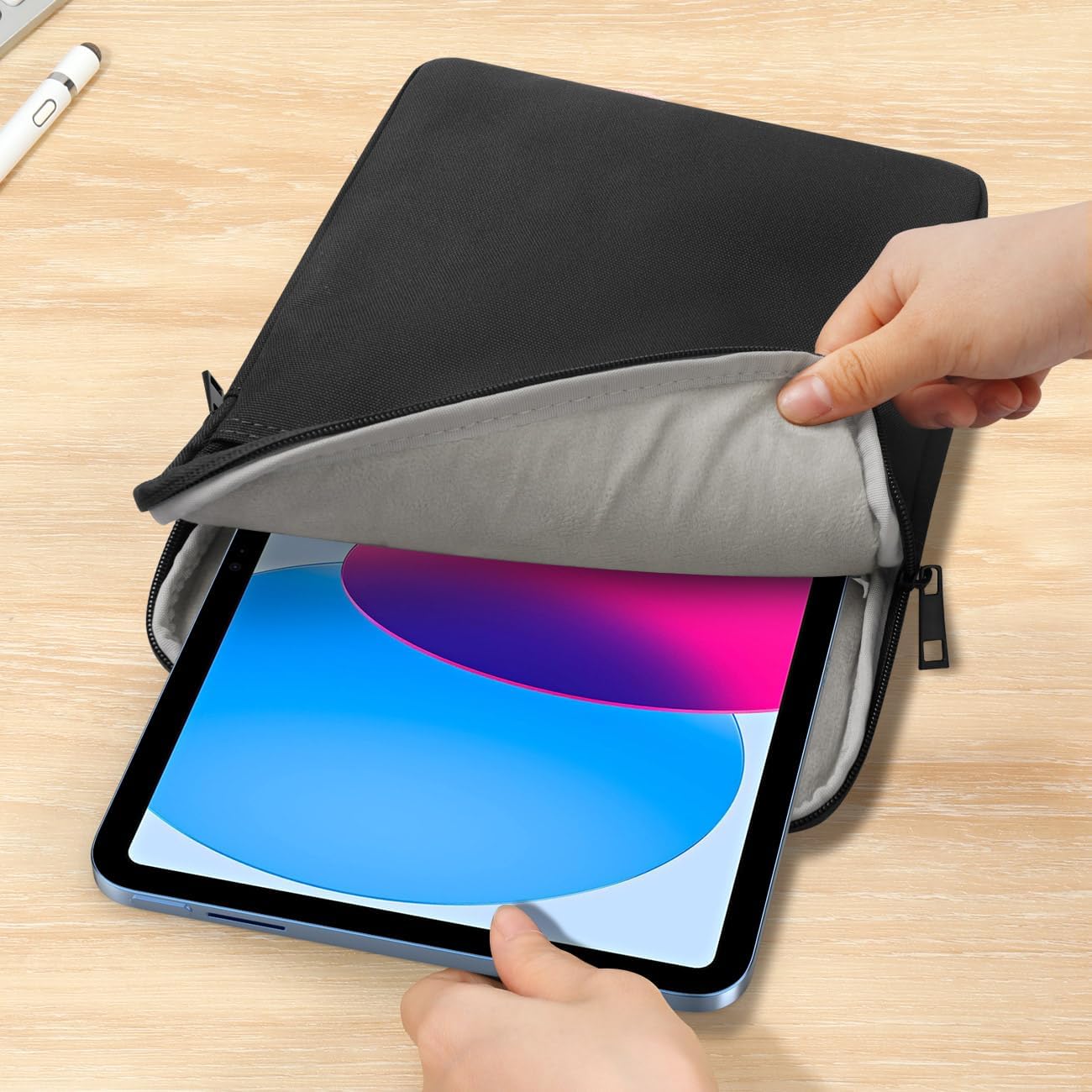 Dadanism 9-11 Inch Tablet Sleeve Bag Carrying Case for iPad (A16) 11th Gen 11", iPad 10th Gen 10.9" Air 5/4, iPad Air/Pro 11", iPad 9/8/7th 10.2", Galaxy Tab A11+ Plus 11"/S9 FE, Tab M11 11", Black