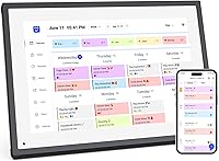 AKImart 10.1" Smart Digital Calendar Wall Planner: Touchscreen Chore Chart, Family Scheduler & Photo Frame