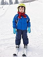 Vista 5 de Guantes de esquí de invierno guantes impermeables con forro de algodón cálido para niños