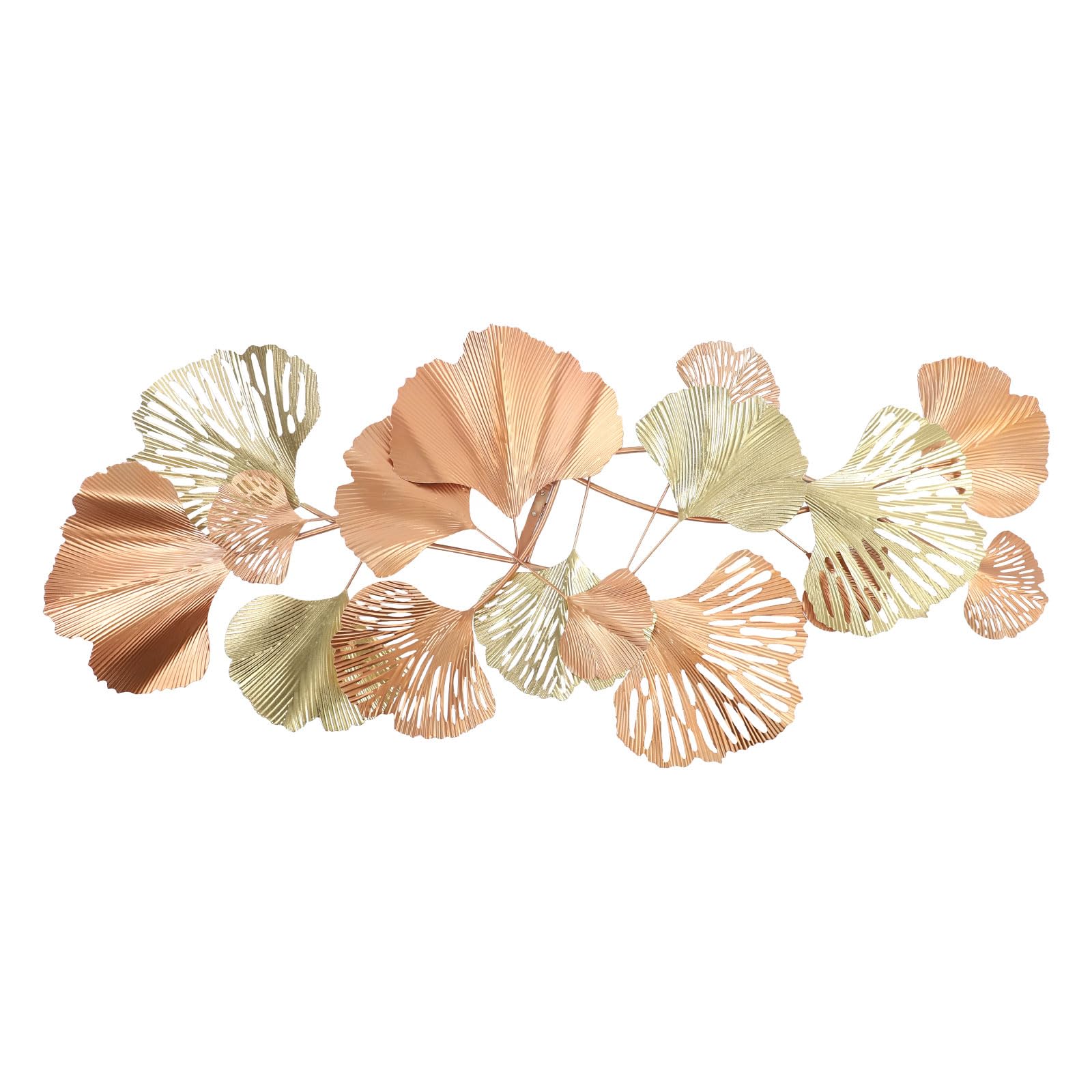 panfudongk Metal Wall Art,136 * 62cm Ginkgo Biloba Metal 3D Metal Wall Art