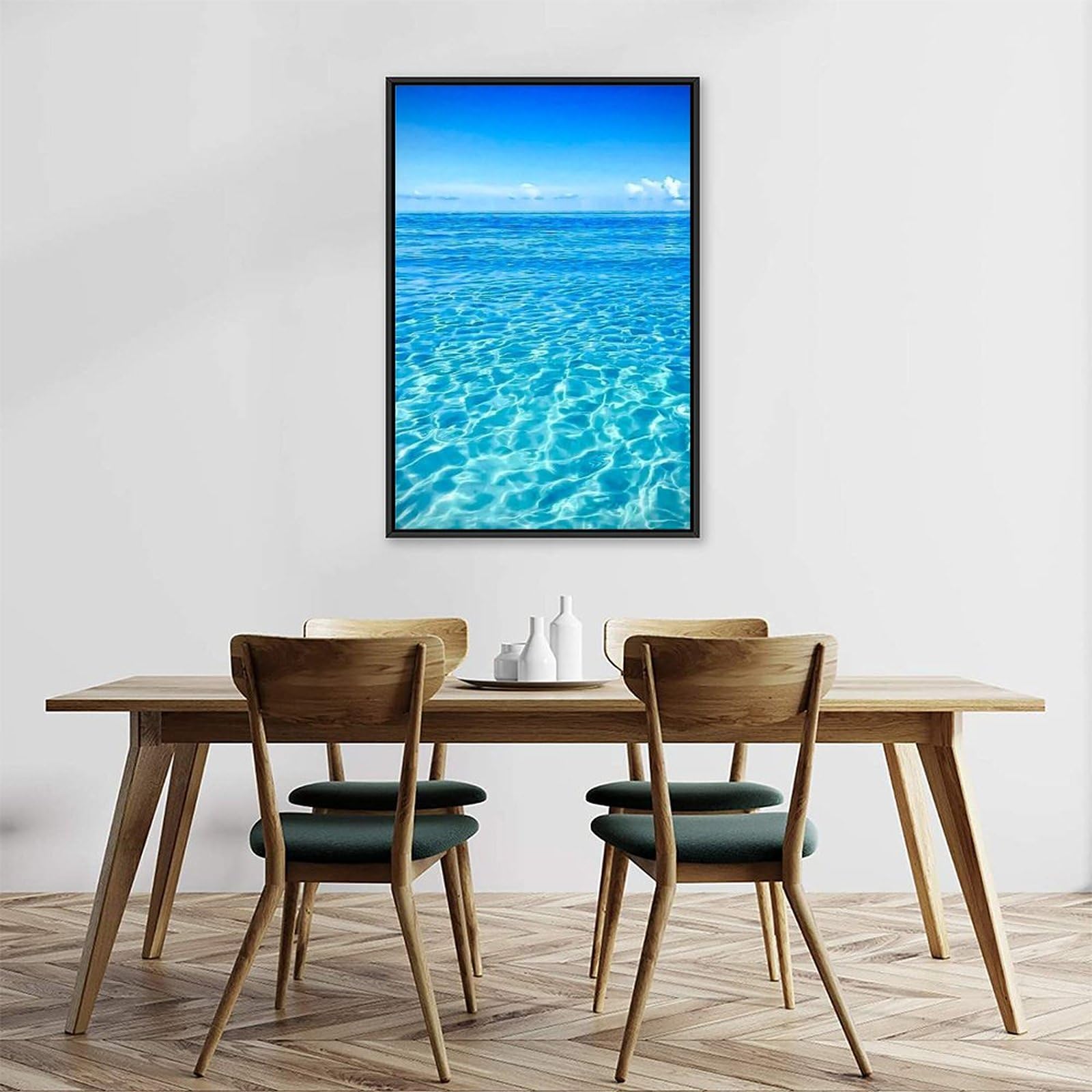 Amazon.co.jp: 絵画 透き通った青い水インテリア 絵画 きらきら輝く海