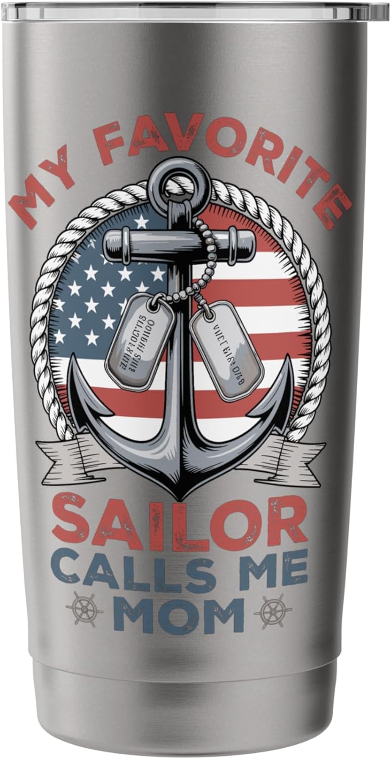 My Favorite Sailor Calls Me Mom Stainless Steel Insulated Tumbler