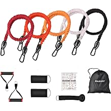 11 PCS Resistance Bands Set for Men and Women, Exercise Bands with Handles,Door Anchor,Ankle Strap, Protective Nylon Sleeves,Workout Bands for Muscle Training