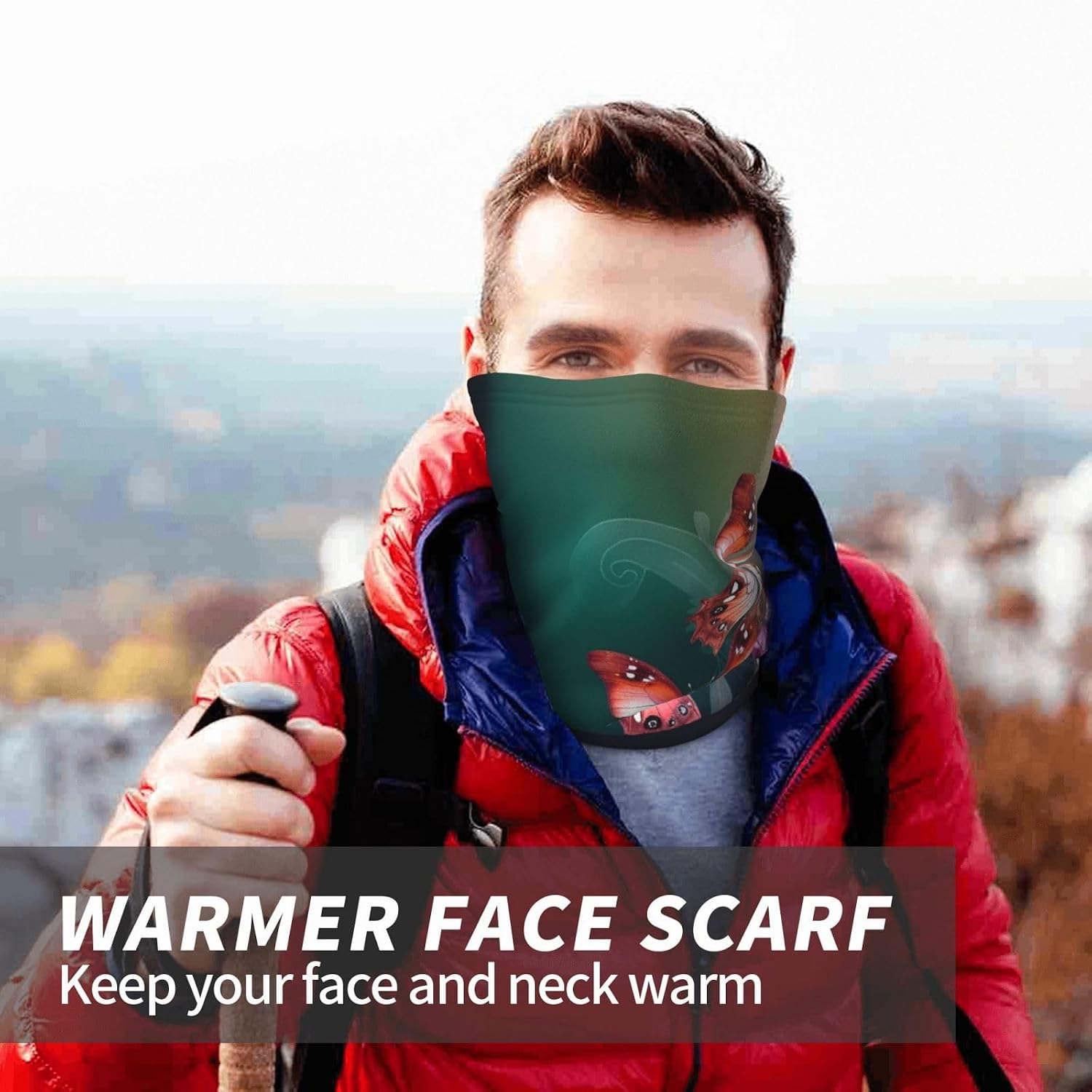 Winter Neck Warmer for Men Women, beautiful butterflies Neck Gaiter UV Sun Protection Face Mask Windproof Cold Weather Face Cover Thermal Ski Mask Scarf for Outdoor Sports Bandana
