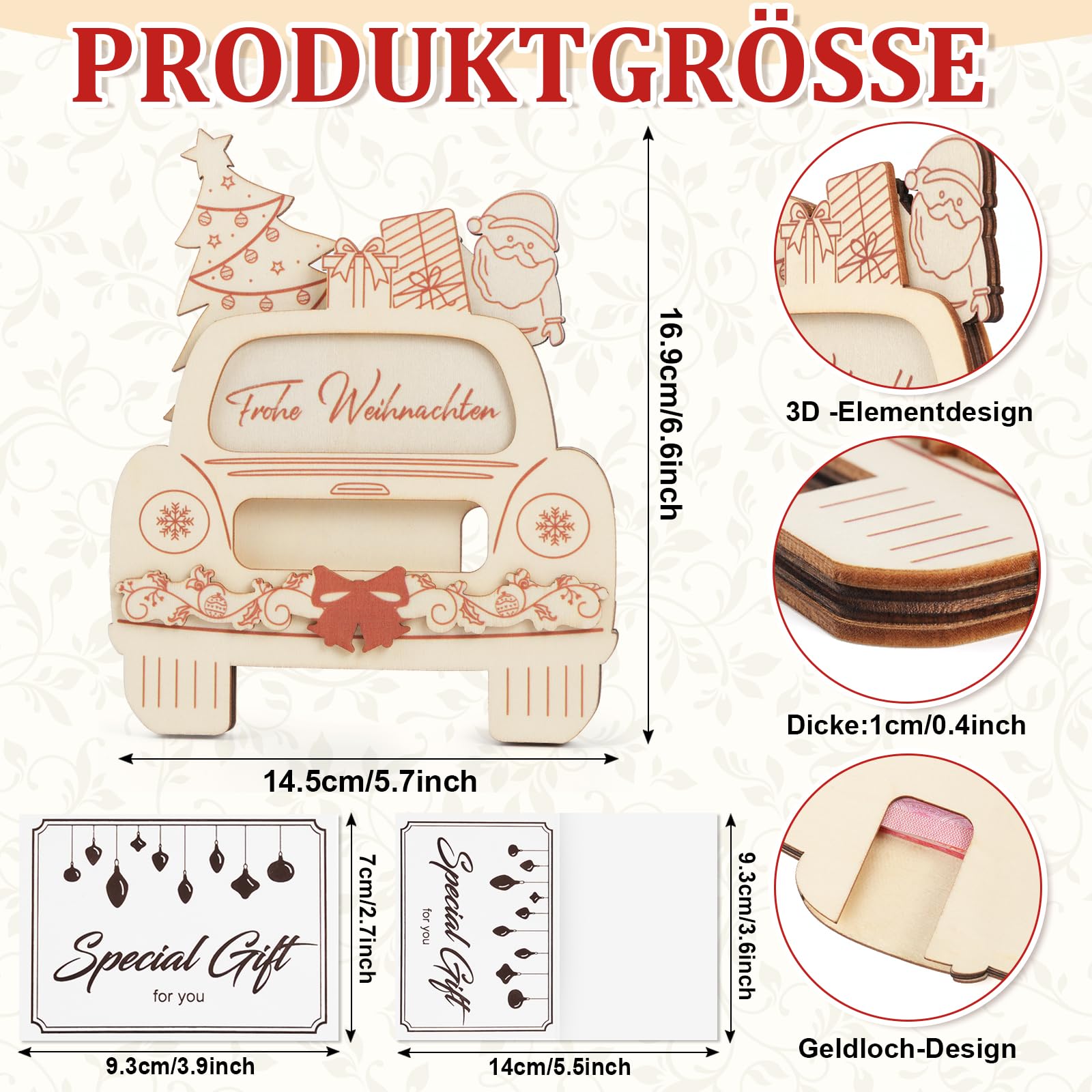 Christmas Money Gift Packaging with Greeting Card - Image 2