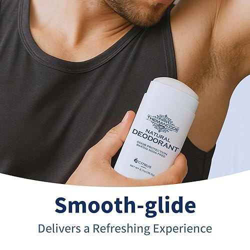 Miniatura 5 de Desodorante para hombre, sin aluminio, regalos para el día de San Valentín para él, cítricos frescos, desodorante en barra para un potente control