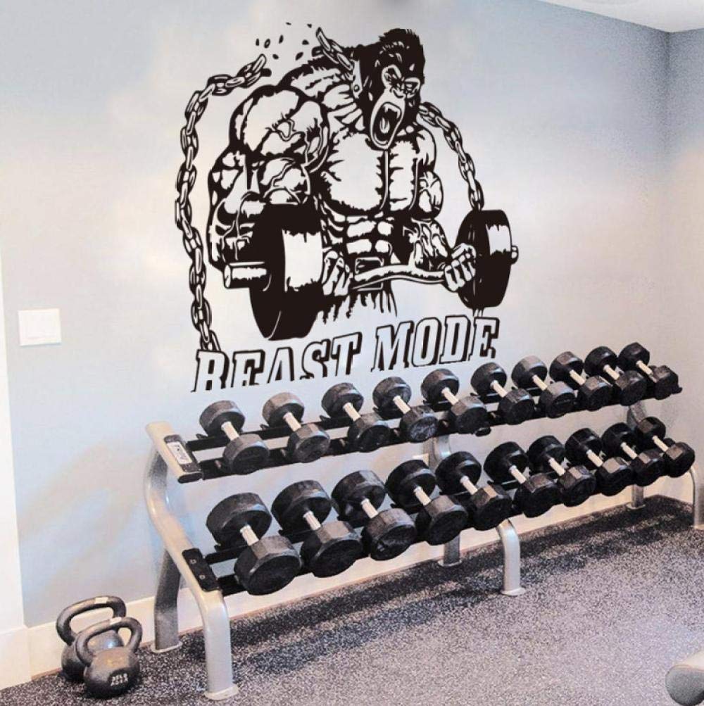 Homoyoyo Autocollant Mural Fitness Salle De Sport, Stickers Muraux Gym Musculation Amovibles Imperméables Pour Murs Lisses, Décoration Murale Sportive