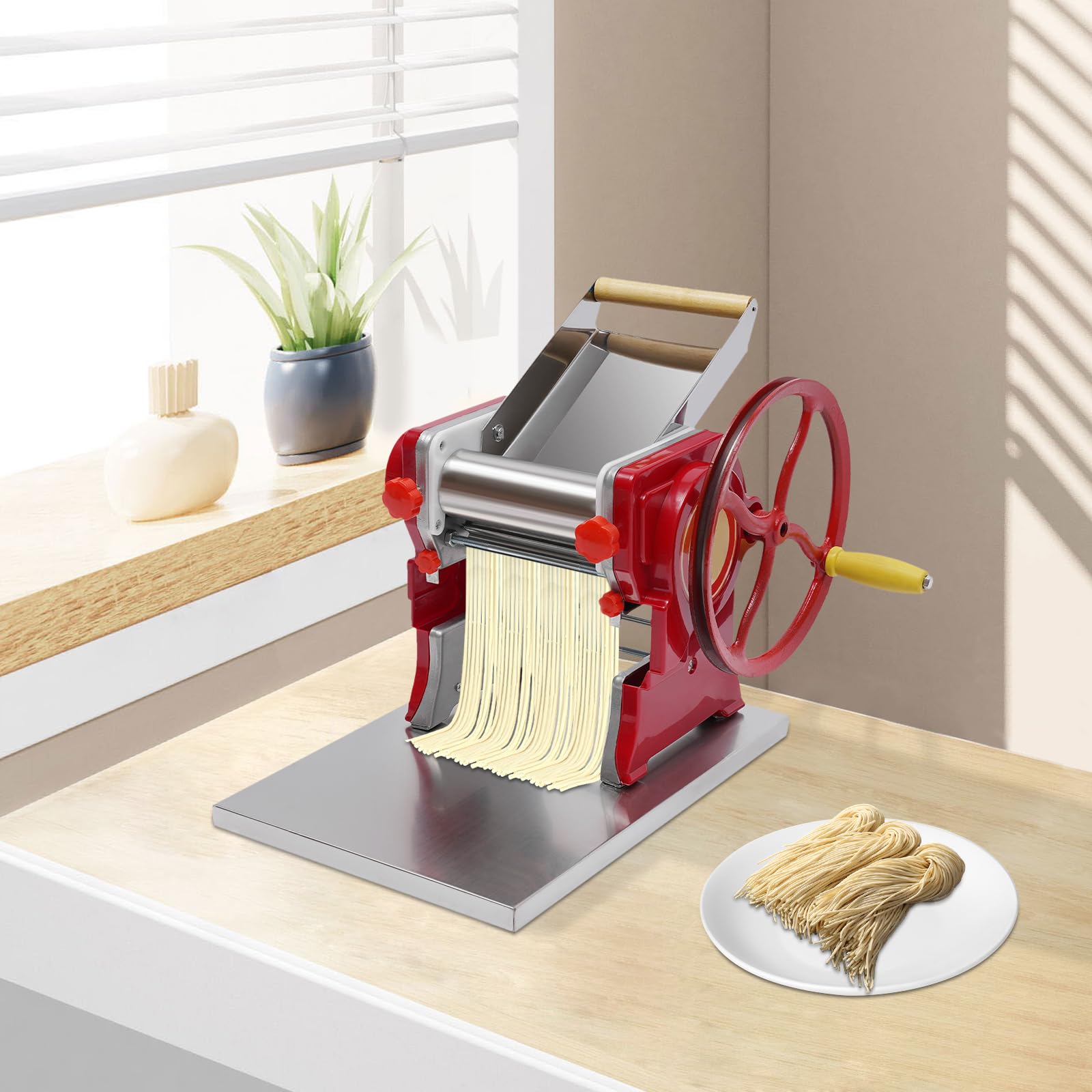 Macchina Lasagne Manuale Macchina Per Pasta Manuale KU6088 - Acciaio Inox, Grigio, Include Laminatoio E Accessori Per Pasta Fresca Sfogliatrice Elettrica Per Pasta