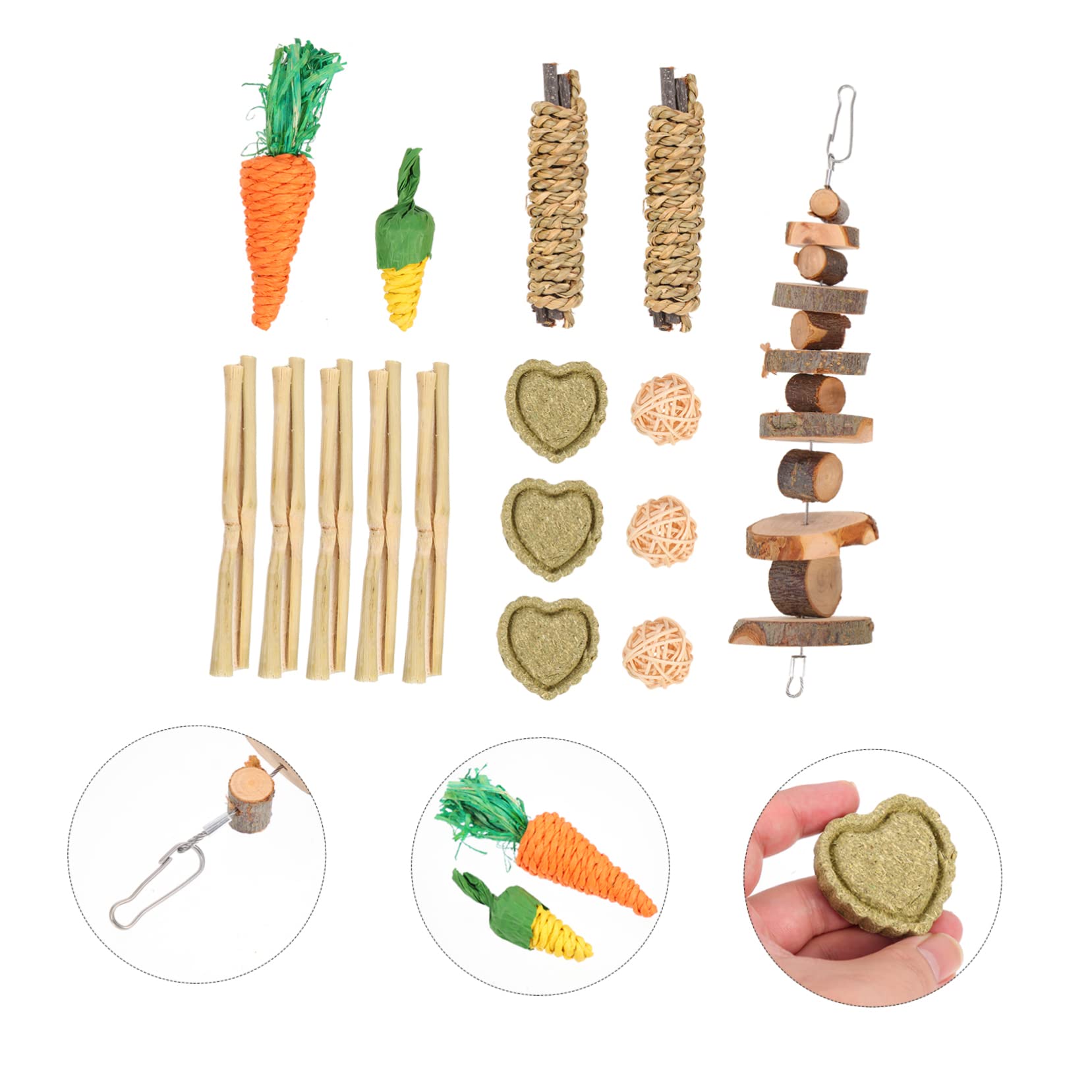 Beavorty 2sätze Kauspielzeug Für Kleintiere Teiliges Holzspielzeug Für Hamster Meerschweinchen Und Kaninchen Für Gesunde Zähne Und Spielspaß Mixed Style