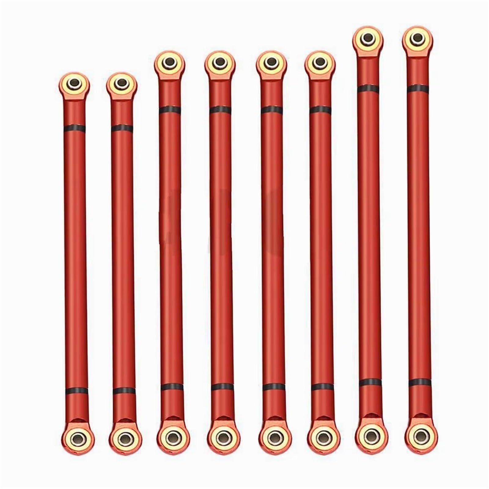 MIXVZARF RC Upgrade Accessories for Axial for SCX10 1/10 Chassis Metal RC Link Rod Linkage Set 313MM Wheelbase RC Crawler Car Parts Decoration Modification Accessories(Red)