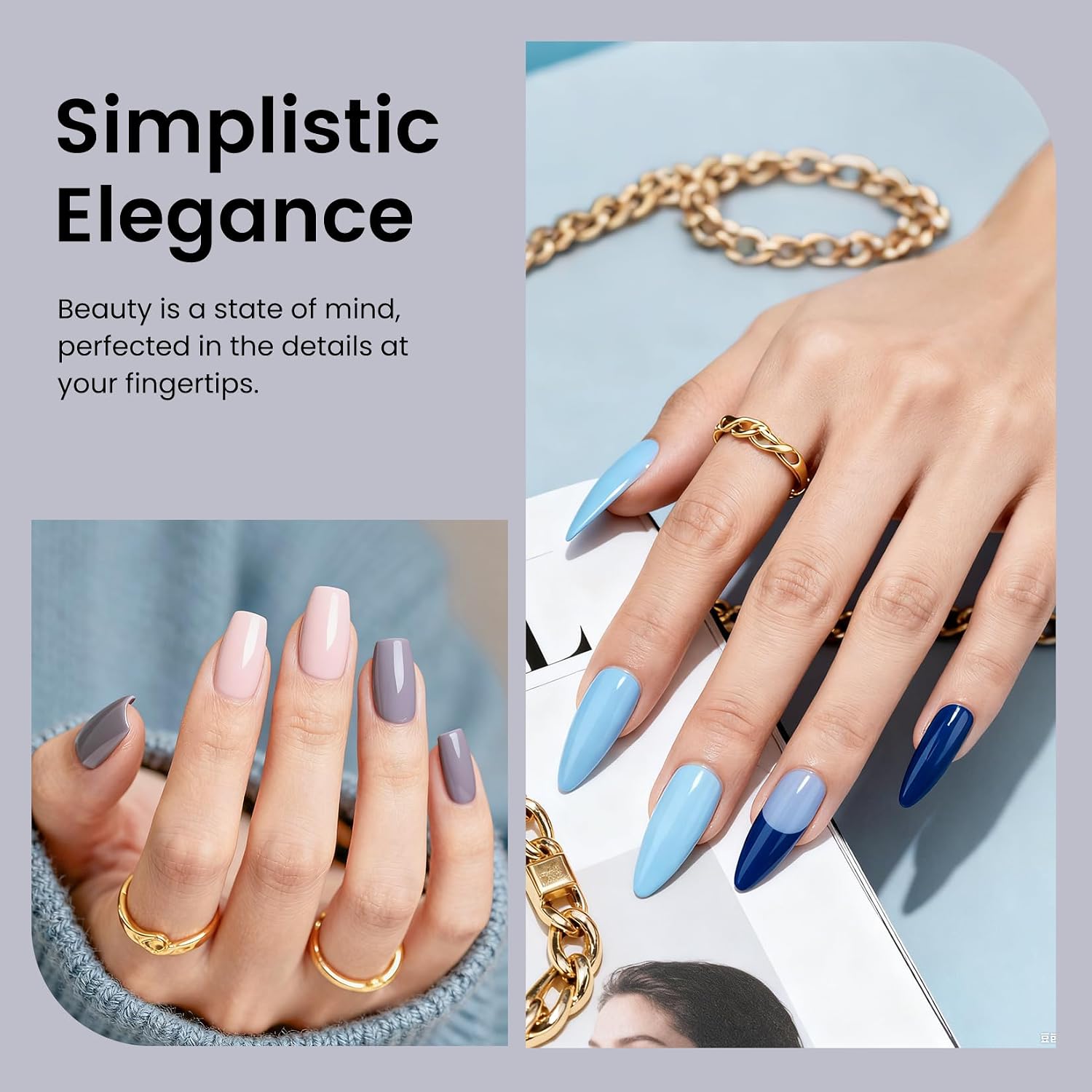 phoenixy 42 Gel Nail Polish Set, 36 Colors Soak Off Gel Polish Nude Pink White Blue Green Yellow Orange 6 Bottle Base and Matte Glossy Glitter Top Coat Starter DIY Home Manicure Set for Women