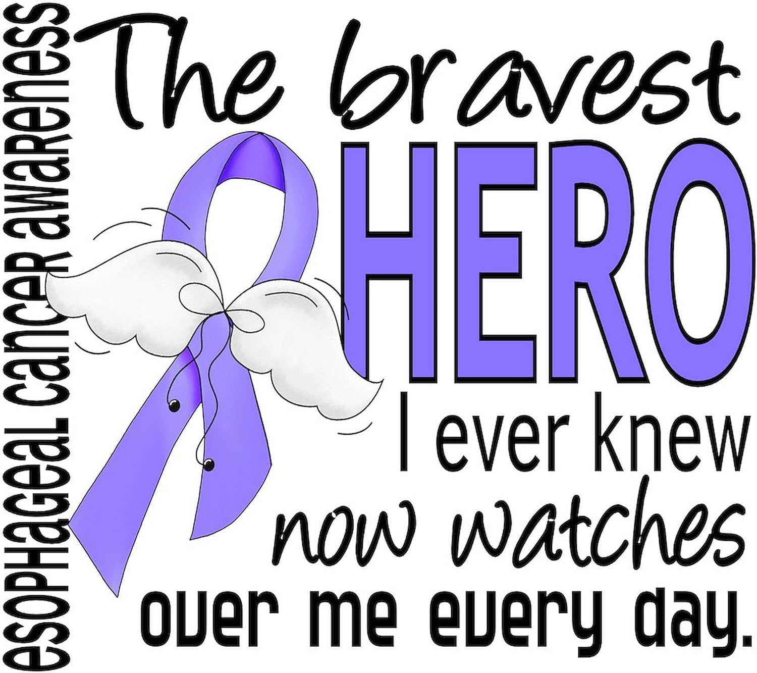 CafePress Bravest Hero I Knew Esophageal Cancer Sticker (Rec Rectangle Bumper Sticker Car Decal