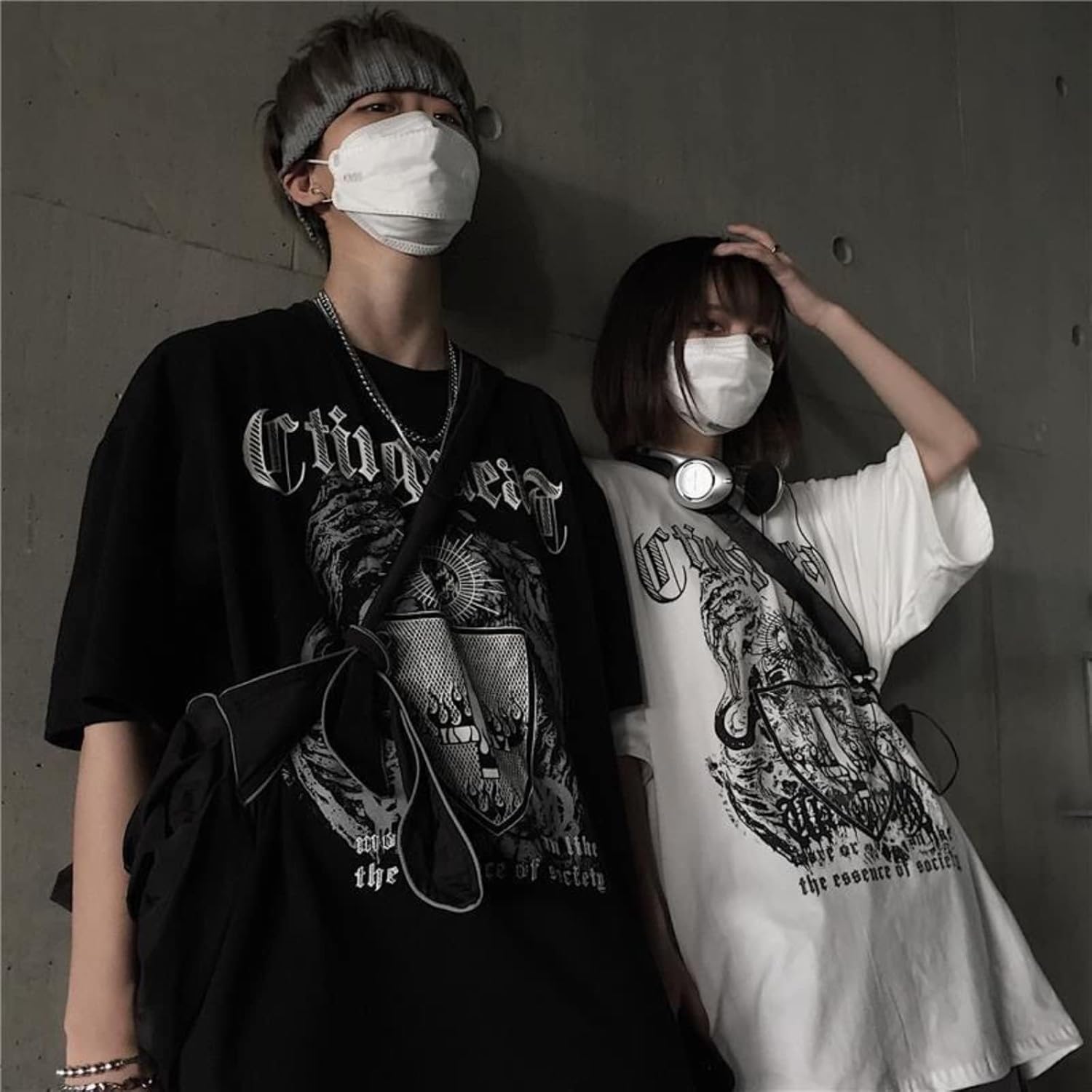 Men Women Y2K Goth Shirt Emo Alt Cross Graphic Tee Grunge Dark Academia T-Shirt Oversized Baggy Tops Clothes - Image 5